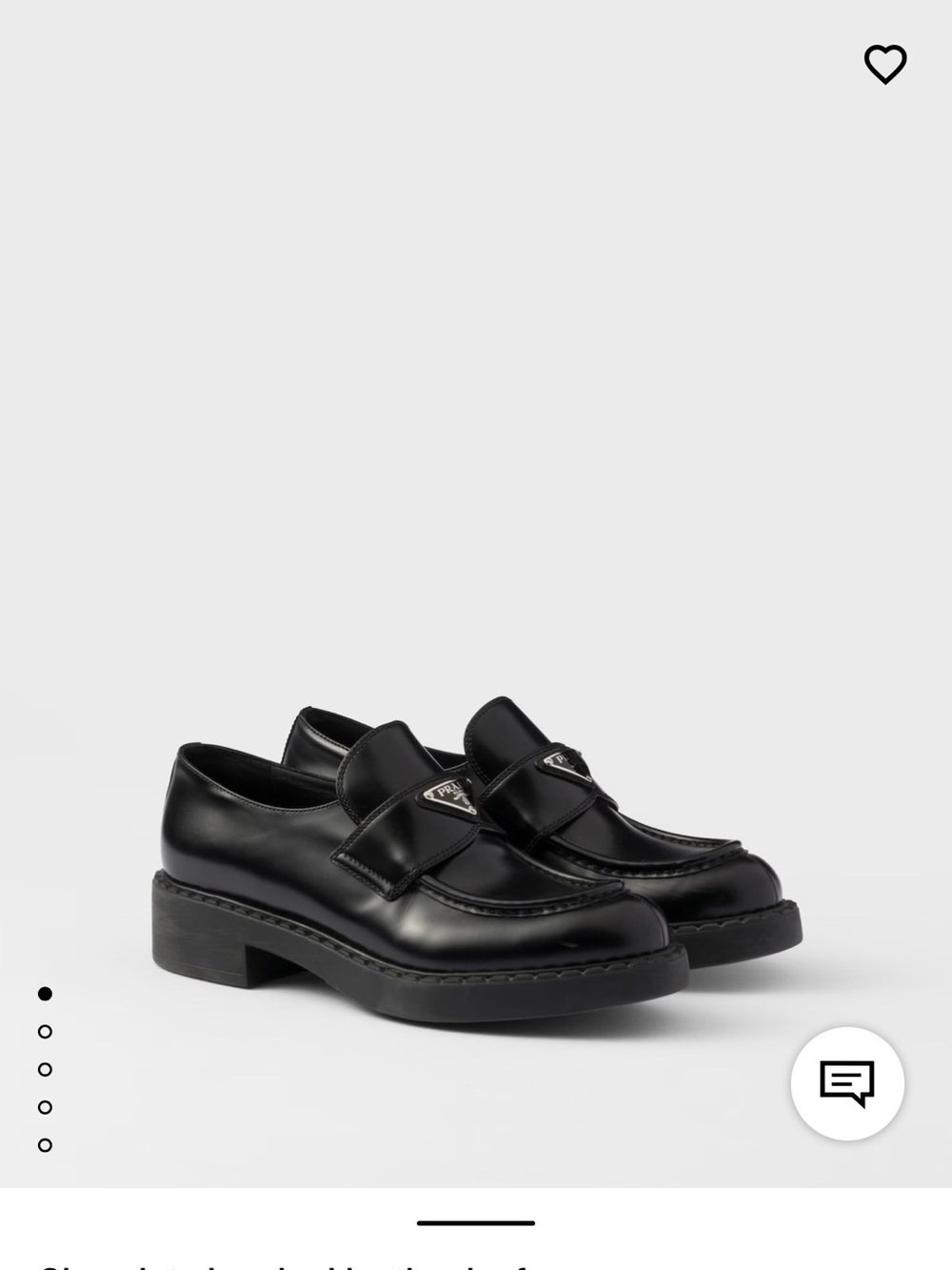 Prada Black Leather Loafers (Brushed Leather Loafers)